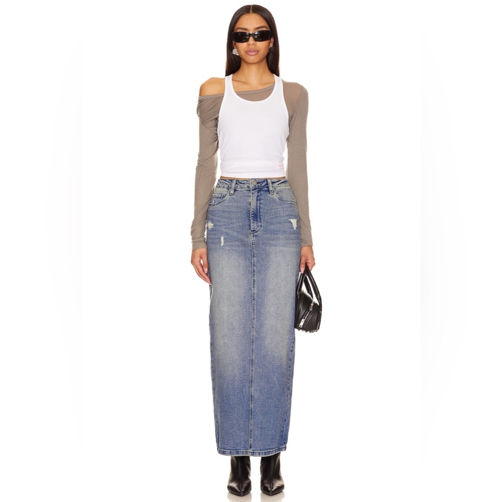 BLANKNYC • Denim Maxi Skirt in High Street
